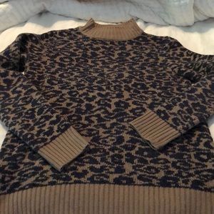 Neiman Marcus leopard print sweater small